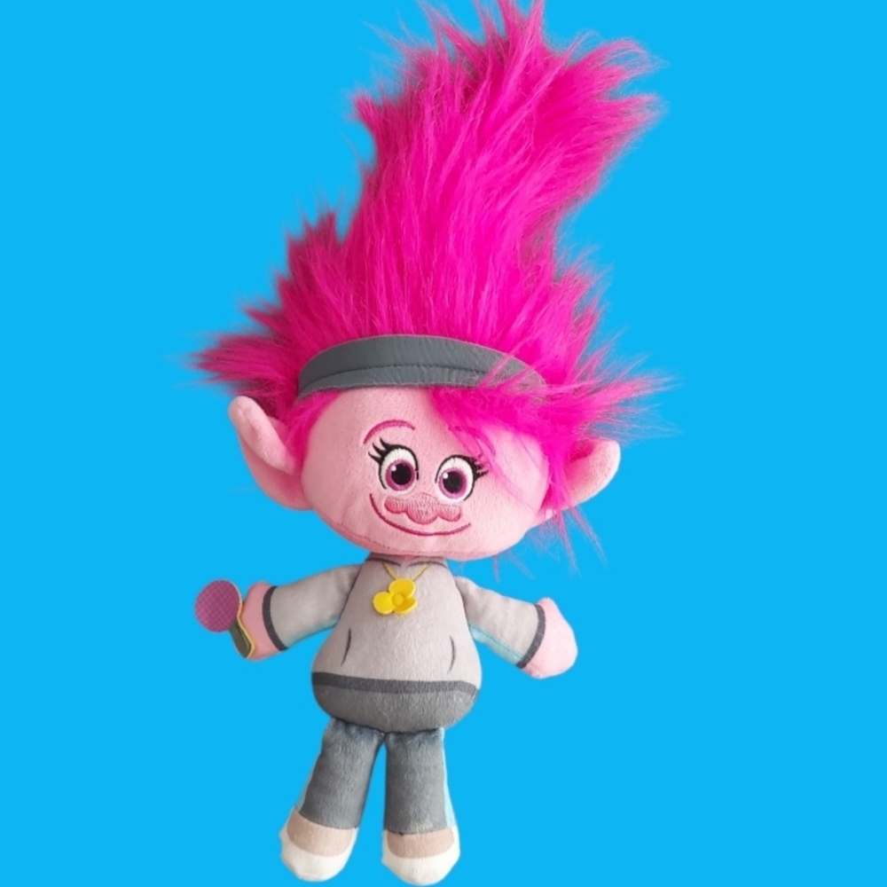 Trolls Stylin Hair Poppy Plush Stuffed Toy Dreamworks 16"